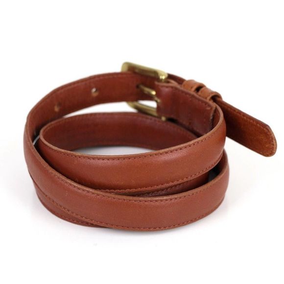 Coach BRITISH TAN BROWN GENUINE LEATHER 3/4"Wd CASUAL DRESS BELT Sz L (I38) - Picture 4 of 14